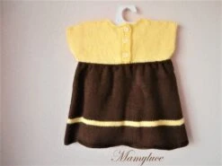 Ensemble Robe+ Bonnet+ Chaussons Bébé - Fait Main - -Éclat Boutique 331500 ensemble robe bonnet chaussons bebe fait main 3