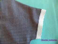 Robe Fillette, En Coton Gaufré , Plis Encolure, Manches Tombantes, Fait-mains. -Éclat Boutique 3333596 robe fillette coton effet jean leger a fleurs plis dev 3