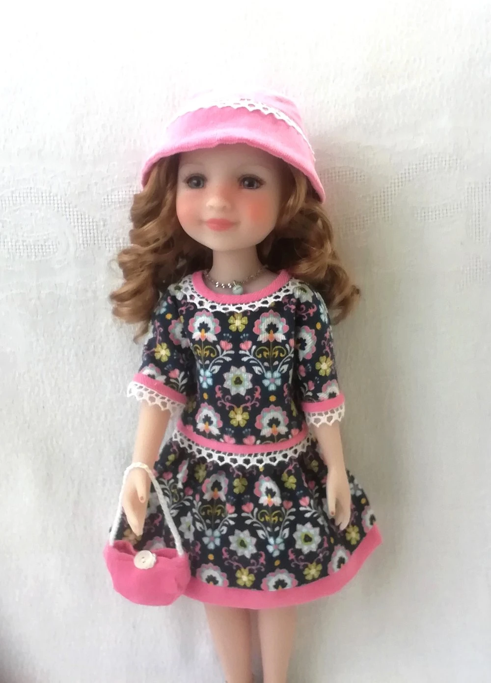 Tenue 4 Pièces, Robe Et Accessoires Poupée 32-36 Cm, Esprit Bohème 6 Tenue 4 Pièces, Robe Et Accessoires Poupée 32-36 Cm, Esprit Bohème – Image 6