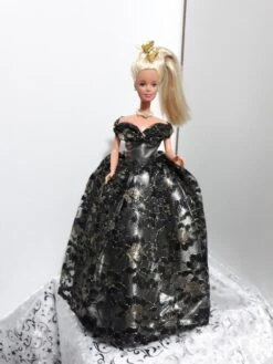 Vêtement De Poupée Mannequin " Robe De Soirée " Pièce Unique Fait Main