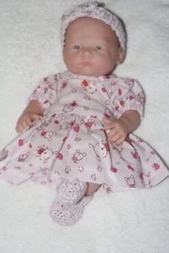 Vêtement Pour Poupée Style Berenguer De 24 Cm Robe Violine Imprimé Petits Lapins -Éclat Boutique 3583875 vetement pour poupee style berenguer de 24 cm robe orang 5