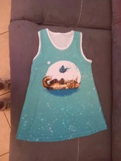 Robe Enfant Motif Chat 4ans