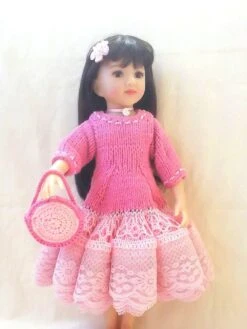 Tenue Robe Et Accessoires Poupée 34-36 Cm Faite Main, Ruby Red Fashion Friends, Mini Maru -Éclat Boutique 3727999 tenue robe et accessoires poupee 34 36 cm faite main ruby 4