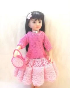 Tenue Robe Et Accessoires Poupée 34-36 Cm Faite Main, Ruby Red Fashion Friends, Mini Maru -Éclat Boutique 3727999 tenue robe et accessoires poupee 34 36 cm faite main ruby 5