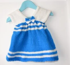 Robe Bleue Et Blanche Avec Petit Nœud Pour Bébé - Robe Pour Bébé Couleur Personnalisable -Éclat Boutique 3738933 robe bleue et blanche avec petit n ud pour bebe robe po 4