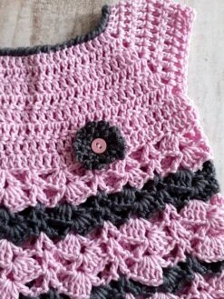 Robe Rose Bebe Au Crochet Fait Main -Éclat Boutique 3812339 robe rose bebe au crochet fait main 4