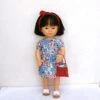 Habits, Vêtements Poupée Marieta (35 Cm, D'nenes) : Robe Liberty Rouge Et Bleu