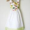 Robe Tablier à Bretelles 4 Ans Coton Oiseaux Et Pois
