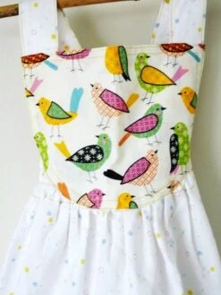 Robe Tablier à Bretelles 4 Ans Coton Oiseaux Et Pois -Éclat Boutique 4016782 robe tablier a bretelles 4 ans coton oiseaux et pois 3