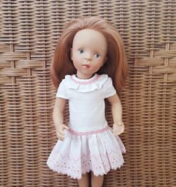 Robe Broderie Anglaise Poupée 32-33 Cm Faite Main -Éclat Boutique 4126387 robe broderie anglaise poupee 32 33 cm faite main 3
