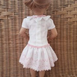 Robe Broderie Anglaise Poupée 32-33 Cm Faite Main -Éclat Boutique 4126387 robe broderie anglaise poupee 32 33 cm faite main 4