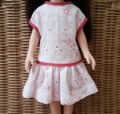 Robe Broderie Anglaise Poupée 32-36 Cm Faite Main -Éclat Boutique 4127671 robe broderie anglaise poupee 32 33 cm faite main 2