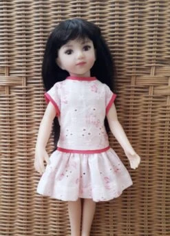 Robe Broderie Anglaise Poupée 32-36 Cm Faite Main -Éclat Boutique 4127671 robe broderie anglaise poupee 32 33 cm faite main 5