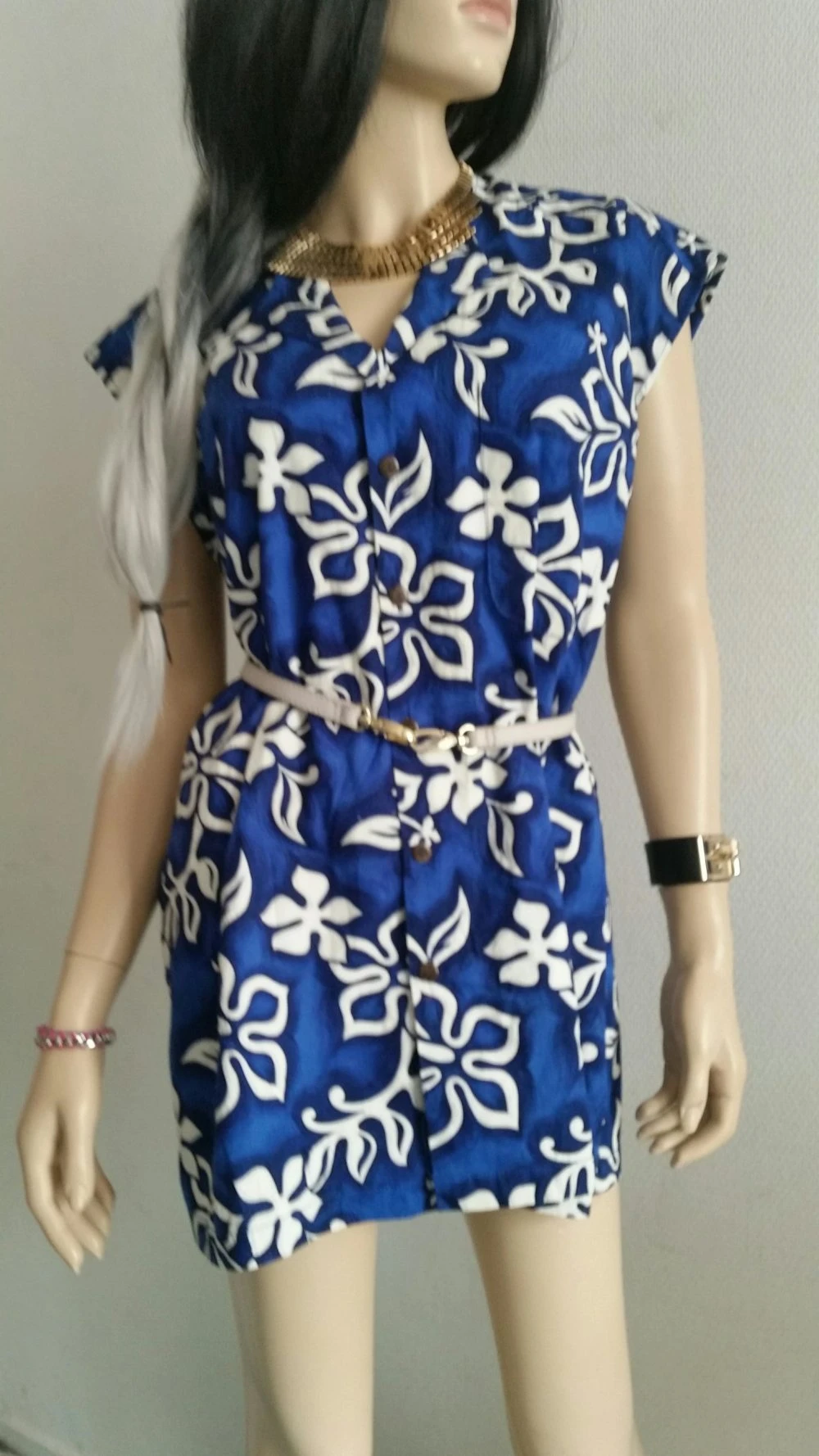 Robe Fleurs Tiaré Sans Manches, Blouse, Tunique, Summer Dress, Long Blouse, Robe Chemise 1 Robe Fleurs Tiaré Sans Manches, Blouse, Tunique, Summer Dress, Long Blouse, Robe Chemise