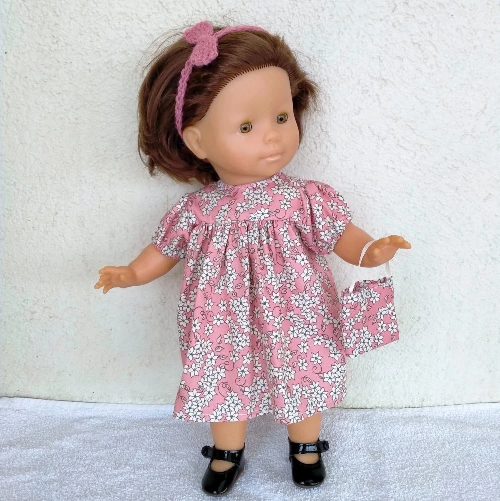 Habits Poupée 36 Cm : Robe Vieux Rose Pour Ma Corolle 1 Habits Poupée 36 Cm : Robe Vieux Rose Pour Ma Corolle