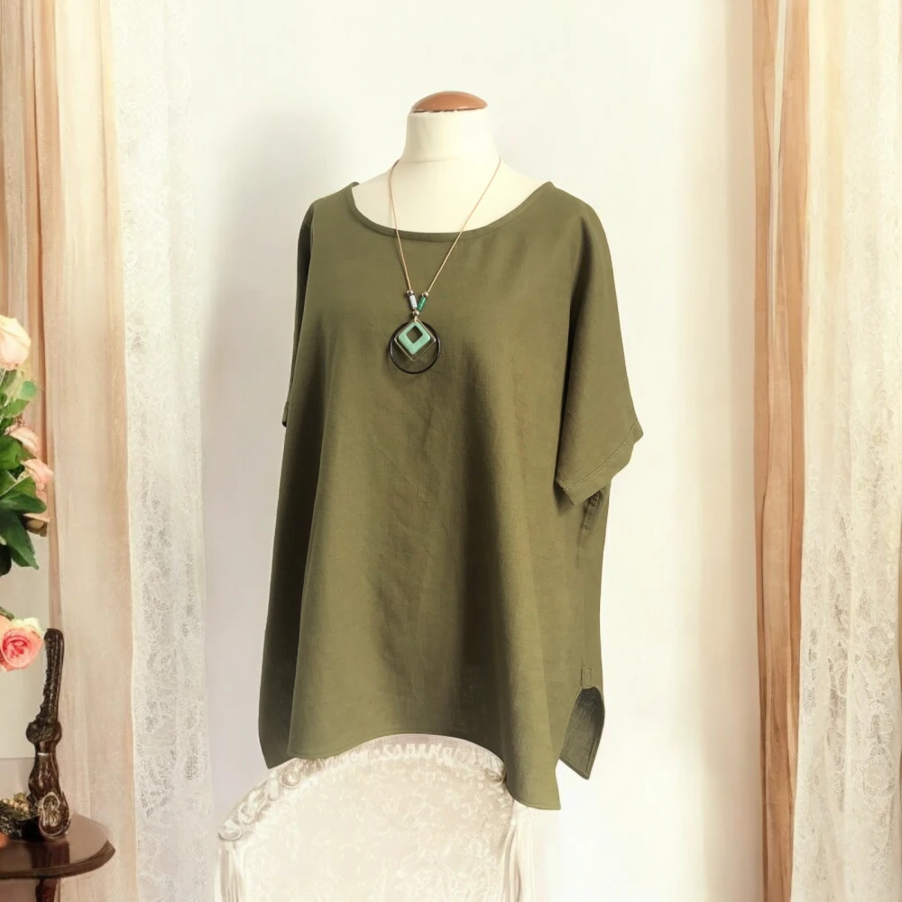 Robe Tunique En Lin Oversize 1 Robe Tunique En Lin Oversize