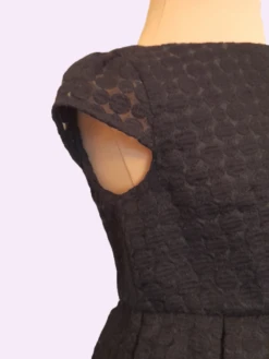 Robe Noire à Pinces En Organza Brodé -Éclat Boutique 4333369 robe noire a pinces en organza brode 1