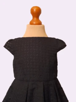 Robe Noire à Pinces En Organza Brodé -Éclat Boutique 4333369 robe noire a pinces en organza brode 2