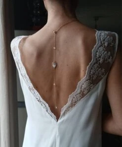 Brigitte- Collier De Dos De Mariage- Bijou De Dos Amovible 2 En 1- Collier De Mariée Pour Habiller Une Robe Dos Nu- Esprit Bohème Et Chic. -Éclat Boutique 4436803 brigitte collier de dos de mariage bijou de dos amovible 2 6