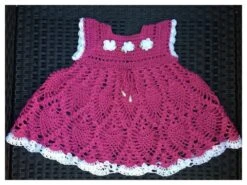 Robe De Bebe Au Crochet Pour Fille 1-3 Mois,robe Nouveau Née.