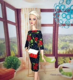 Robe Pour Poupée Barbie,barbie Fashionistas, Barbie Silkstone -Éclat Boutique 4520004 robe pour poupee barbie barbie fashionistas barbie silksto 3