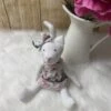 Chat Tilda Robe Rose Bébé En Tissu Fait Main Décoration Animaux Habillés
