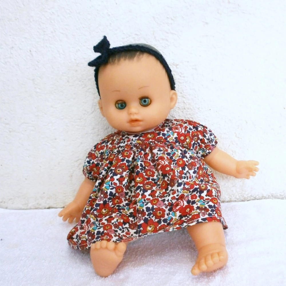 Habits Poupon Petitcollin 28 Cm - Robe Liberty Et Bandeau 1 Habits Poupon Petitcollin 28 Cm - Robe Liberty Et Bandeau