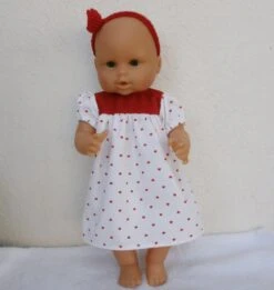 Habits Poupon Corolle 36 Cm Corps Vinyle - Robe à Coeurs Rouges Et Bandeau -Éclat Boutique 4662264 habits poupon 36 cm robe a coeurs rouges et bandeau 3