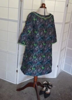 Robe Trapèze Ample Encolure Bateau à Manches 3/4 -Éclat Boutique 468511 robe trapeze ample encolure bateau a manches 3 4 3