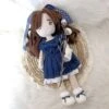 Jolie Poupée En Crochet Robe Bleue Nuit A Paillettes