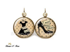 Collier * Ma Petite Robe Noire * Cabochon Bronze Pois Beige Chic Bijou Noir -Éclat Boutique 621470 collier ma petite robe noire cabochon bronze pois beige chic bijou noir 4