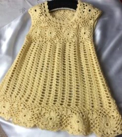 Chic Robe Au Crochet De Coton Pour Petite Princesse
