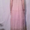 Robe Longue En Coton Et Dentelle Rose
