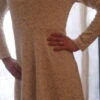 Robe Manches Longues En Dentelle Couleur Beige