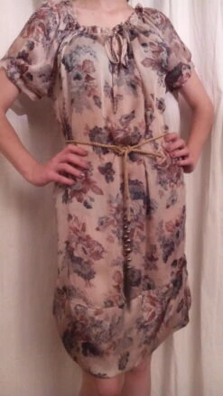 Robe Manches Courtes En Coton Et Soie Imprimé -Éclat Boutique 780892 robe manches courtes en coton et soie imprime 3