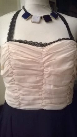 Robe Courte à Brettelles En Mousseline Bicolore -Éclat Boutique 781084 robe courte a brettelles en mousseline bicolore 4