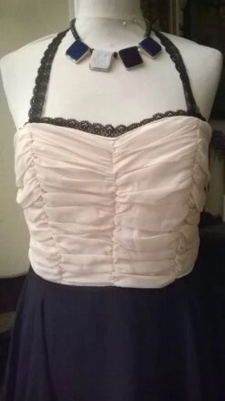 Robe Courte à Brettelles En Mousseline Bicolore -Éclat Boutique 781084 robe courte a brettelles en mousseline bicolore 5