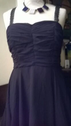 Robe Courte à Brettelles En Mousseline Noir -Éclat Boutique 781085 robe courte a brettelles en mousseline noir 5