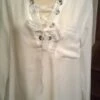 Robe Chemise En Soie Et Coton Blanc