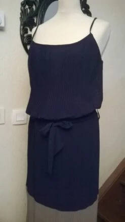 Robe Longue En Mousseline Plissé