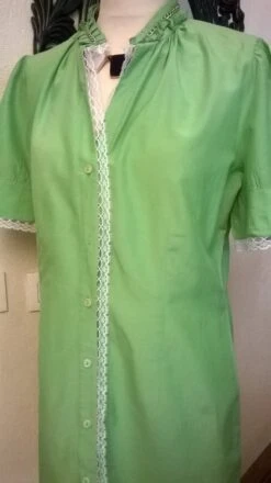 Robe Manches Courtes,en Coton Et Soie,de Couleur Verte,robe Femme,vêtements Femme,cadeau Femme,cadeau Fille -Éclat Boutique 781664 robe manches courtes en coton et soie de couleur verte 5