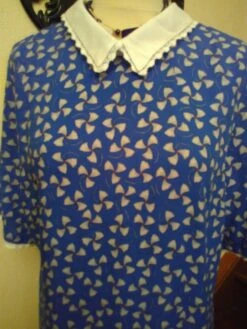 Robe Manches Courtes En Coton Imprimée Bleu -Éclat Boutique 781743 robe manches courtes en coton imprimee bleu 5