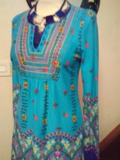 Robe Imprimée Manches Longues