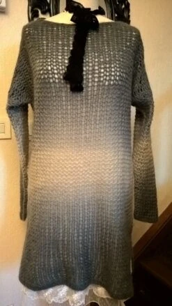 Robe Manches Longues En Laine, Mohair Et Viscose -Éclat Boutique 782079 robe manches longues en laine mohair et viscose 3