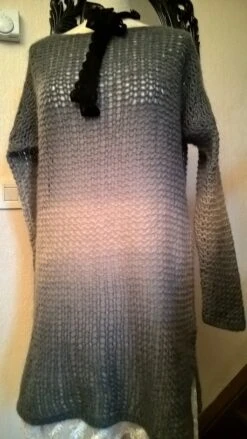 Robe Manches Longues En Laine, Mohair Et Viscose -Éclat Boutique 782079 robe manches longues en laine mohair et viscose 4