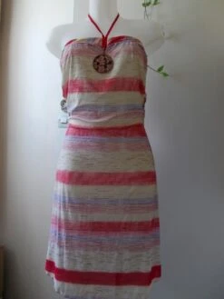 Robe D'été Mi Longue En Jersey Rose-beije Dos Nu -Éclat Boutique 827388 robe d ete mi longue en jersey rose beije dos nu 3