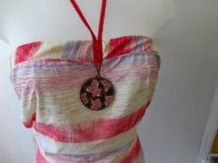 Robe D'été Mi Longue En Jersey Rose-beije Dos Nu -Éclat Boutique 827388 robe d ete mi longue en jersey rose beije dos nu 4