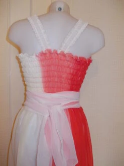 -robe Bustier Smokée Mi Longue En Mousseline Couleurs Dégradés Taille 38/40/42 Longueur 105 Cm. -Éclat Boutique 827516 robe bustier smokee mi longue en mousseline couleurs 3