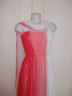 -robe Bustier Smokée Mi Longue En Mousseline Couleurs Dégradés Taille 38/40/42 Longueur 105 Cm. -Éclat Boutique 827516 robe bustier smokee mi longue en mousseline couleurs 4