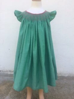 Robe à Smocks Verte